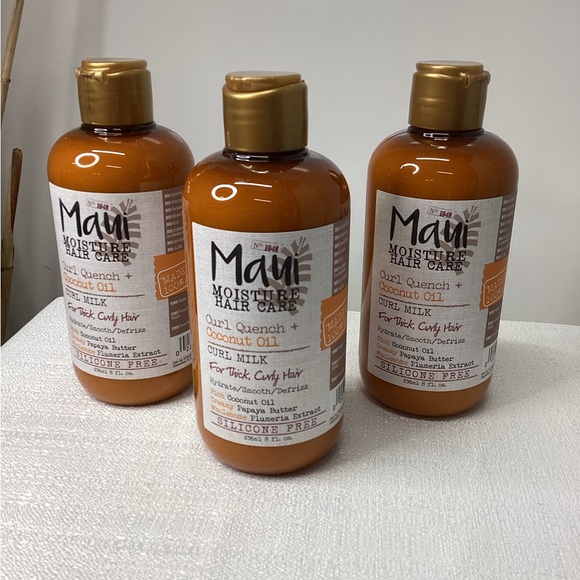 Maui Hair Maui Moisture Hair Care Curl Quench Coconut Oil Curl Milk 8 Oz Lot Of 3 New Poshmark